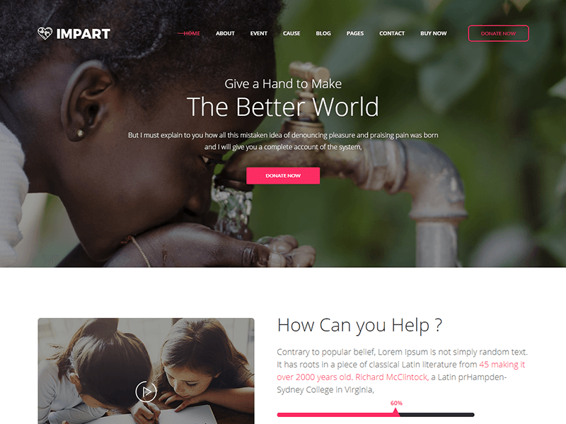 Impart – Premium Charity HTML Template