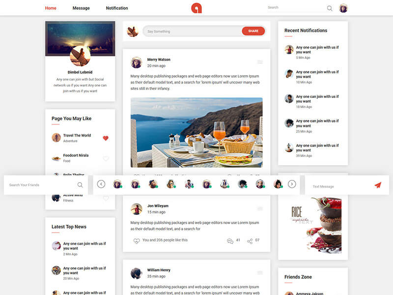 Adda Social Network HTML Template Bootstrap Templates