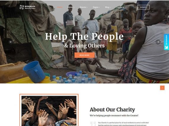 Bishwash - Charity Bootstrap 4 Template