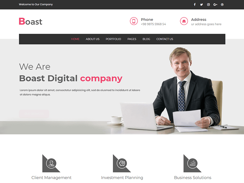 Boast – Corporate Business HTML Template
