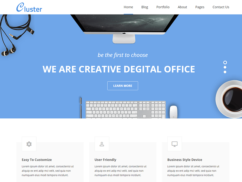 Cluster – Corporate HTML Template