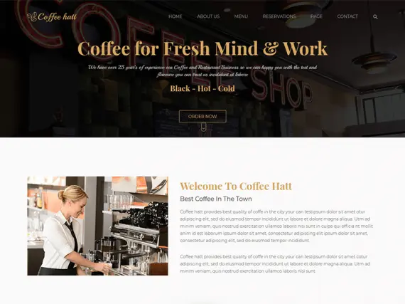 Coffee Hut – Restaurant HTML Template
