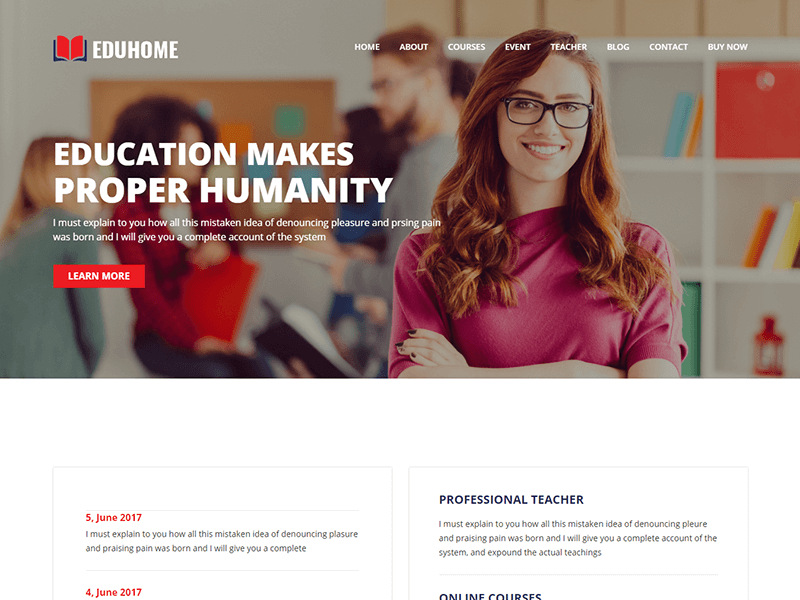 Eduhome - Education HTML Template