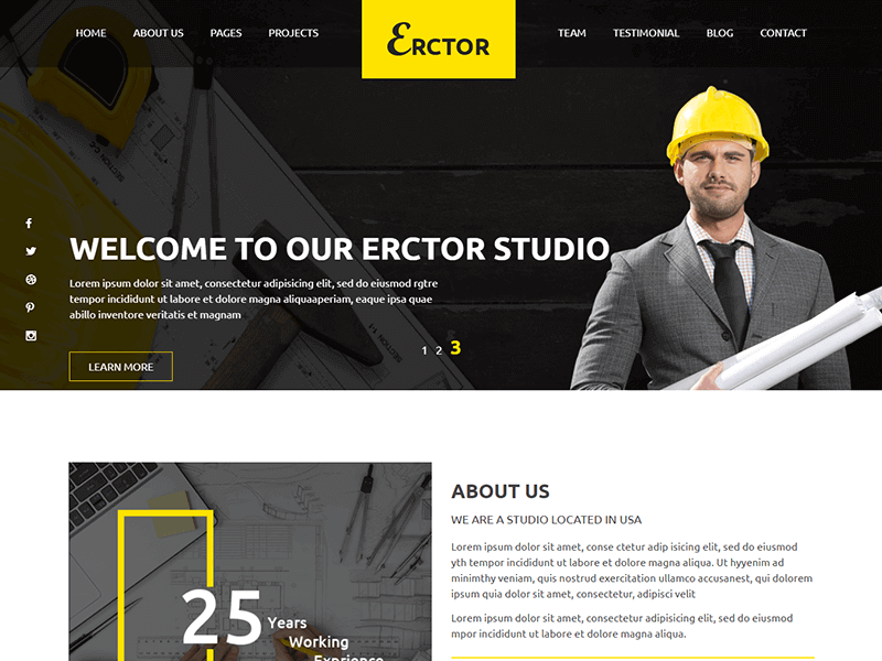 Erctor - Architecture HTML Template