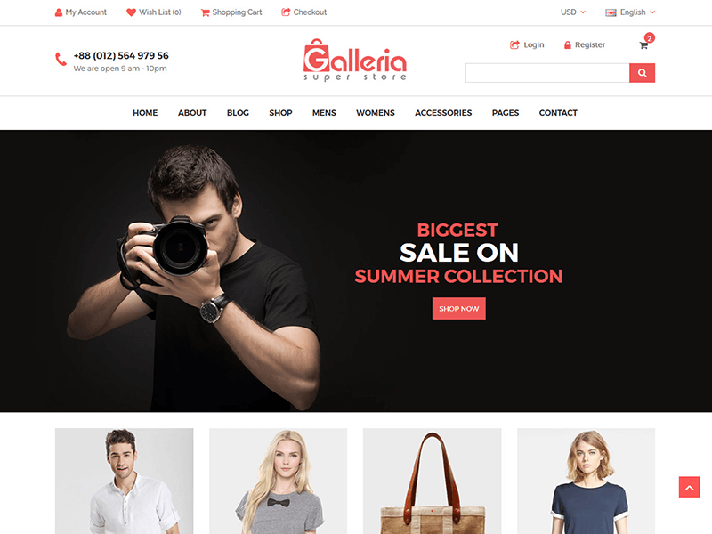 Galleria - eCommerce HTML5 Template