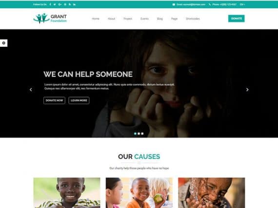 Grant Foundation – Nonprofit Charity HTML Template
