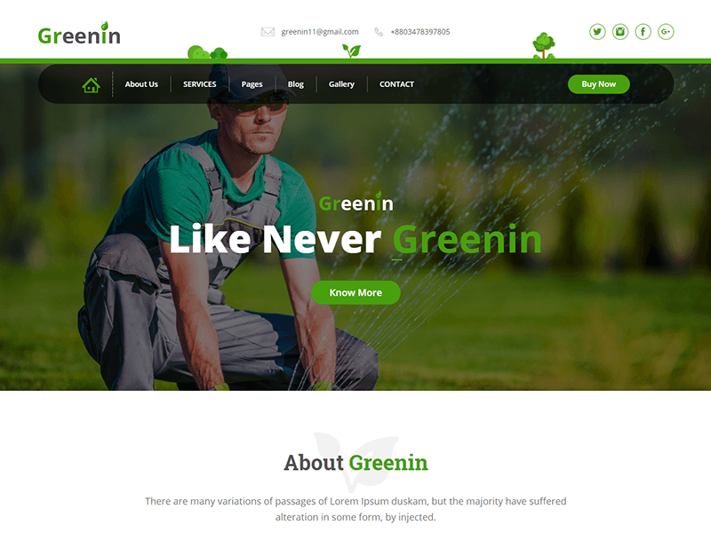 Greenin - Gardening and Landscaping HTML Template