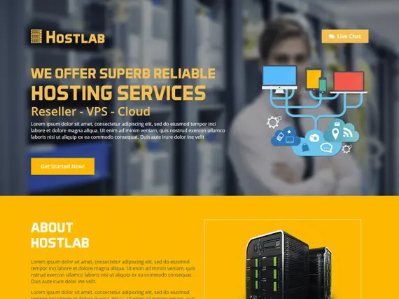 Host Land – Hosting Services HTML Template