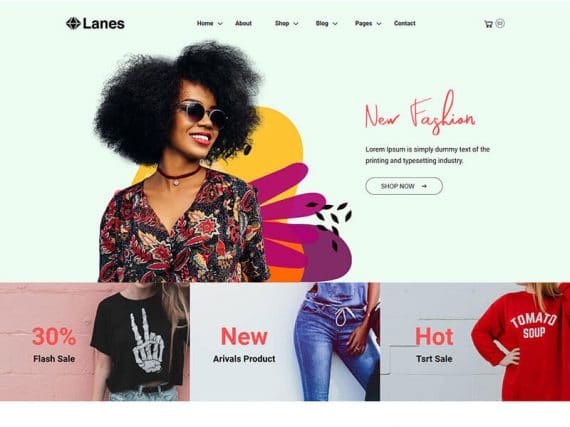 Lanes - Fashion Store HTML Template