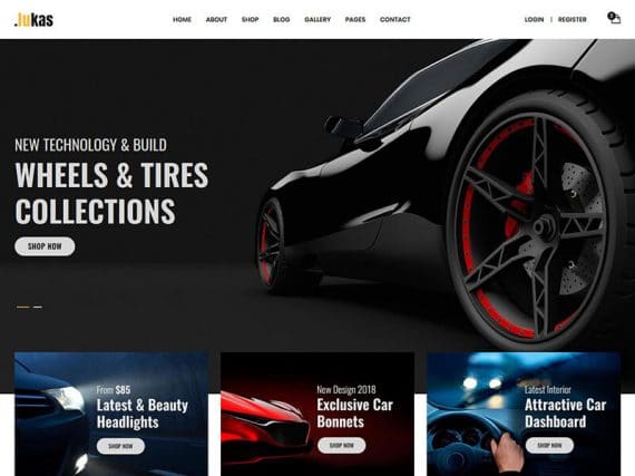 Lukas - Car Parts Store eCommerce HTML Template