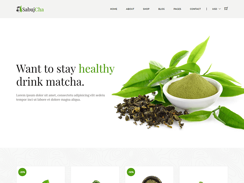 Sabujcha - Tea Store HTML Template