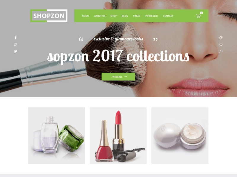 Shopzon - Cosmetic Store HTML Template