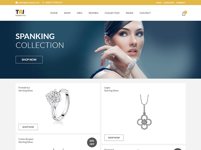 Taj - Jewelry HTML Template