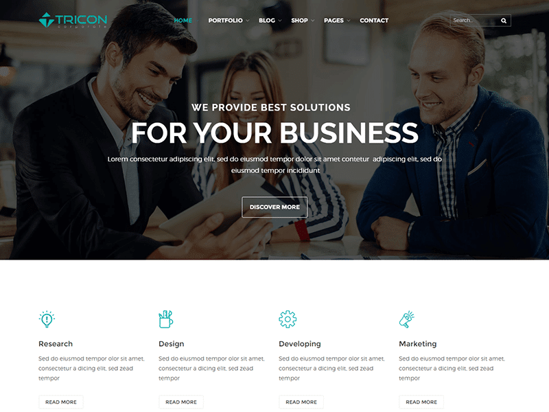 Tricon – Consulting Business HTML Template