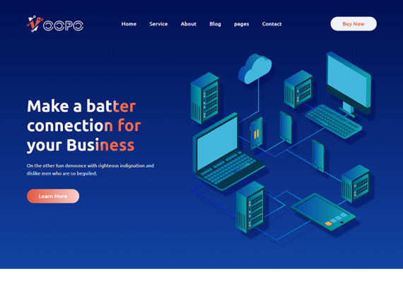 Voopo - VOIP, Telecom And Cloud Services HTML Template