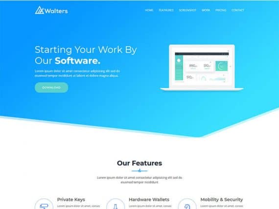 Walters - Software Business Landing Page Template
