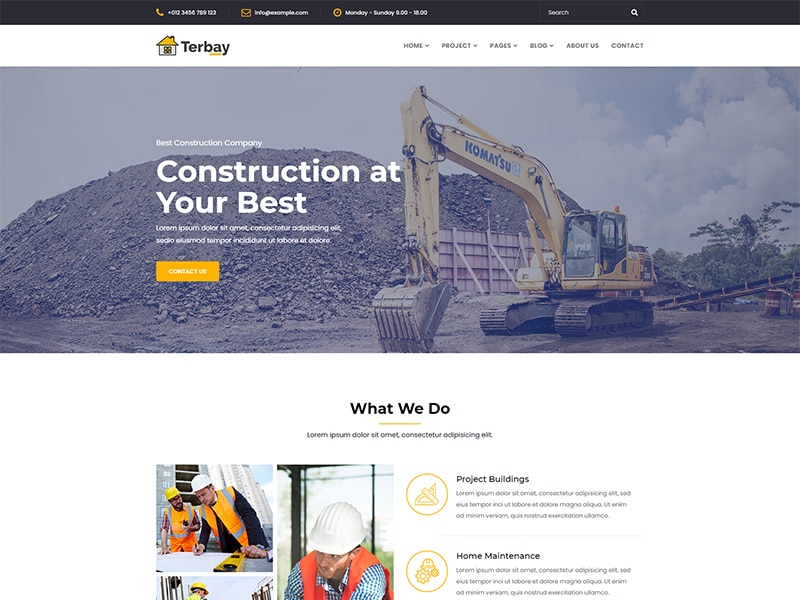 Terbay - Construction Bootstrap5 Template - Bootstrap Templates